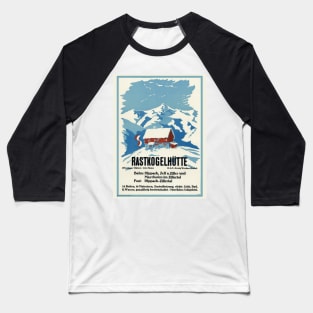 Rastkogelhuette Germany Vintage Poster 1938 Baseball T-Shirt